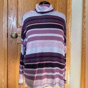 Purple striped Altered State oversized zipper backed sweater